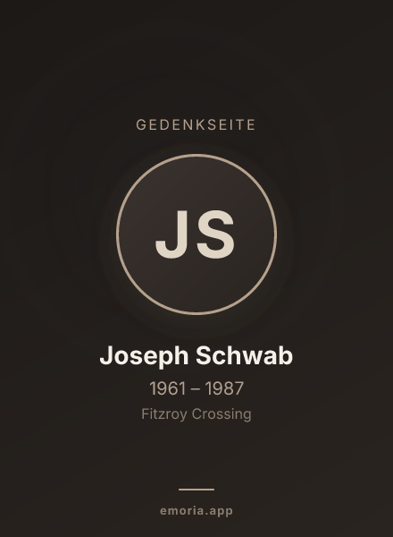 Gedenkportrait von Joseph Schwab
