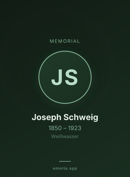 Memorial portrait of Joseph Schweig