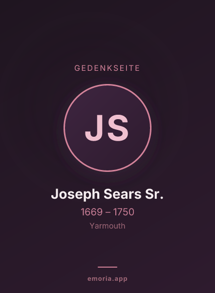 Gedenkportrait von Joseph Sears Sr.