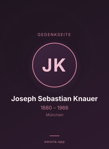 Gedenkportrait von Joseph Sebastian Knauer