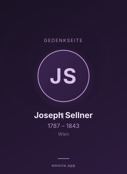 Gedenkportrait von Joseph‏ Sellner