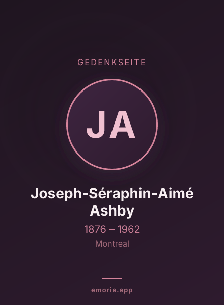 Gedenkportrait von Joseph-Séraphin-Aimé Ashby