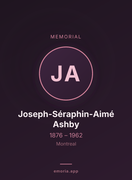Memorial portrait of Joseph-Séraphin-Aimé Ashby