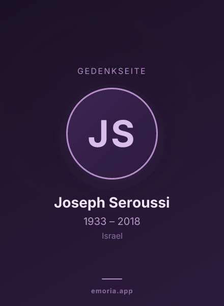 Gedenkportrait von Joseph Seroussi