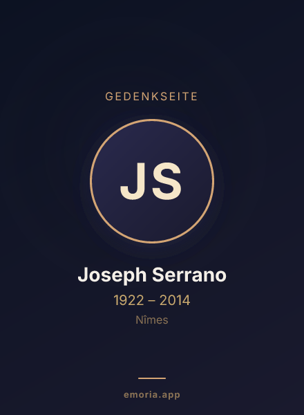 Gedenkportrait von Joseph Serrano