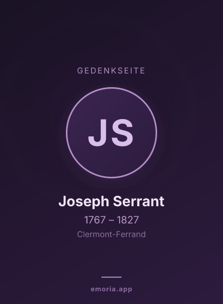 Gedenkportrait von Joseph Serrant
