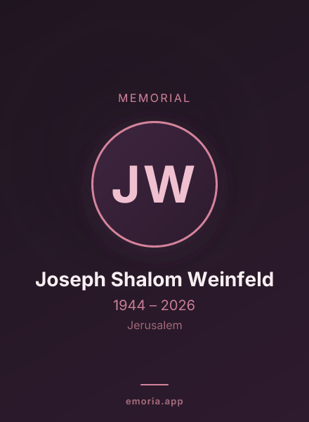 Memorial portrait of Joseph Shalom Weinfeld