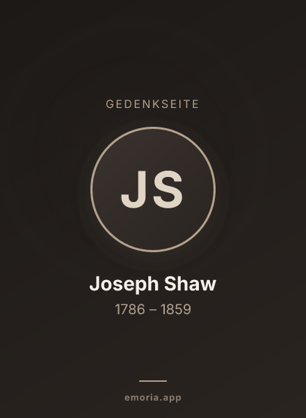 Gedenkportrait von Joseph Shaw