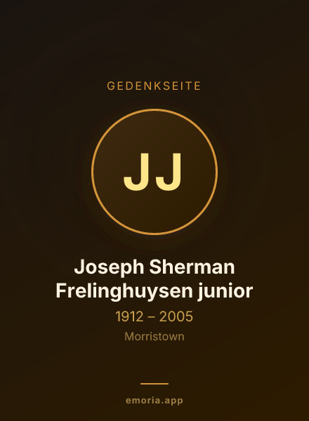 Gedenkportrait von Joseph Sherman Frelinghuysen junior