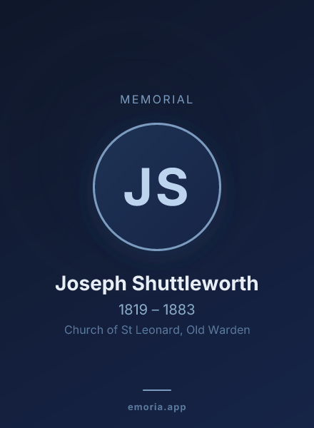 Memorial portrait of Joseph Shuttleworth