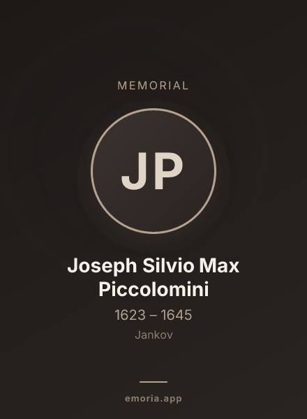 Memorial portrait of Joseph Silvio Max Piccolomini