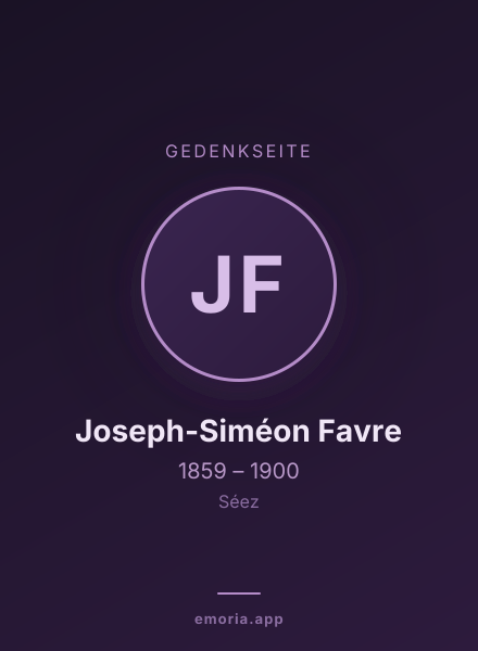 Gedenkportrait von Joseph-Siméon Favre