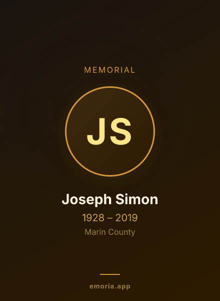 Memorial portrait of Joseph Simon
