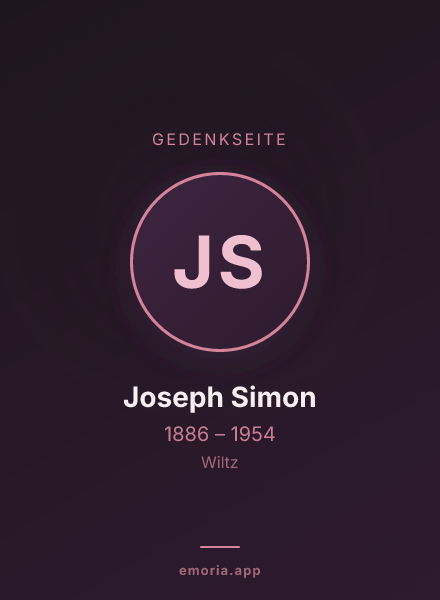 Gedenkportrait von Joseph Simon