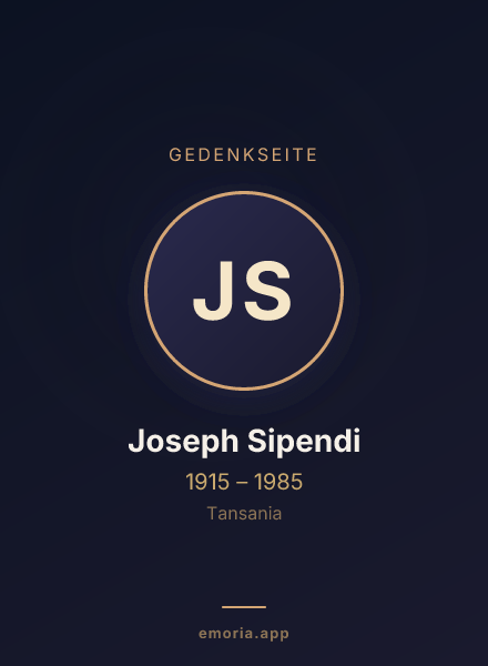 Gedenkportrait von Joseph Sipendi