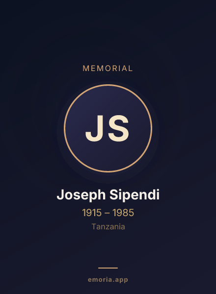 Memorial portrait of Joseph Sipendi
