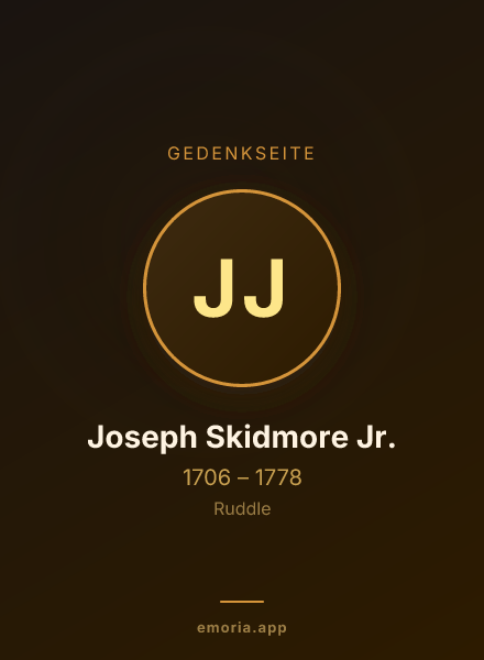Gedenkportrait von Joseph Skidmore Jr.