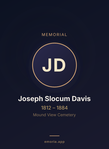 Memorial portrait of Joseph Slocum Davis