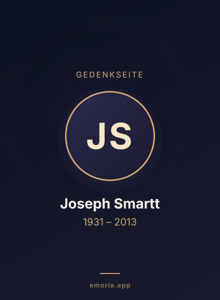 Gedenkportrait von Joseph Smartt