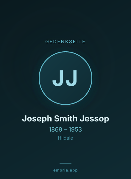 Gedenkportrait von Joseph Smith Jessop