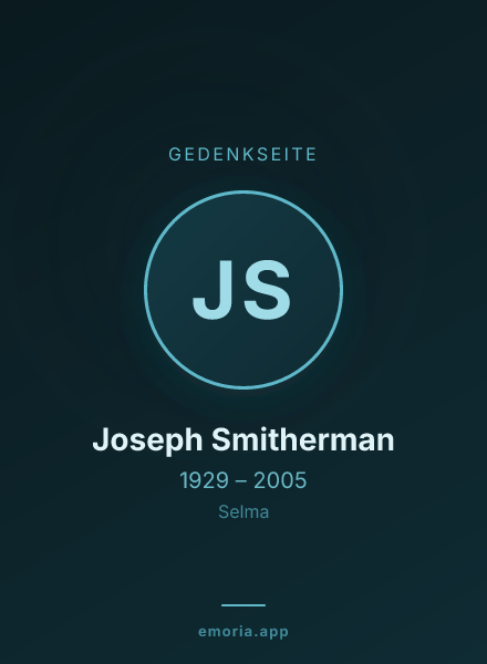Gedenkportrait von Joseph Smitherman