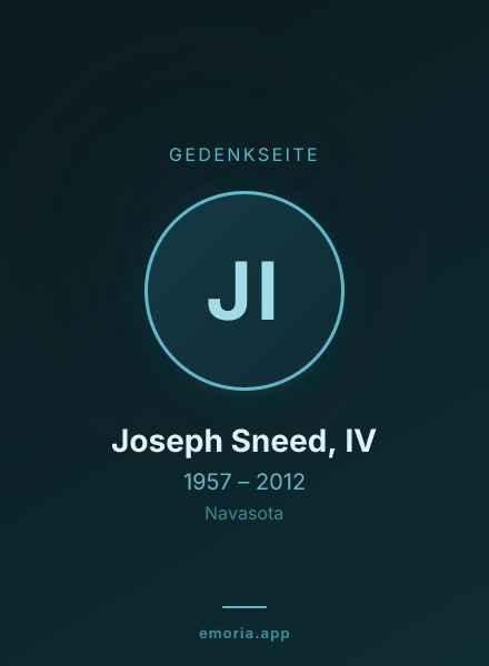 Gedenkportrait von Joseph Sneed, IV