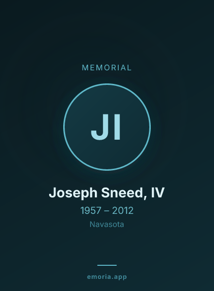 Memorial portrait of Joseph Sneed, IV