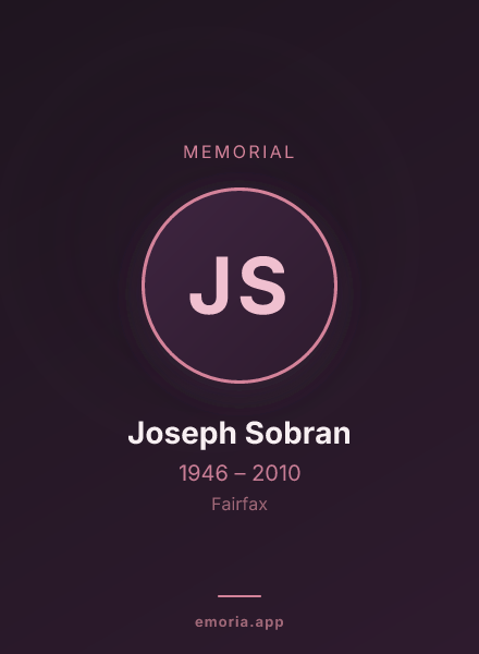 Memorial portrait of Joseph Sobran