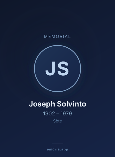 Memorial portrait of Joseph Solvinto