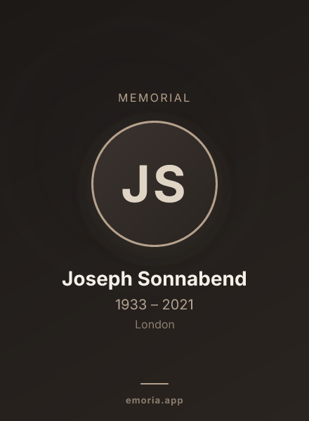 Memorial portrait of Joseph Sonnabend
