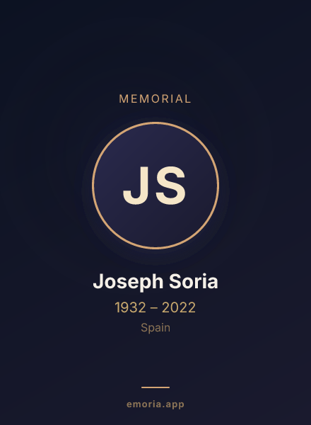 Memorial portrait of Joseph Soria