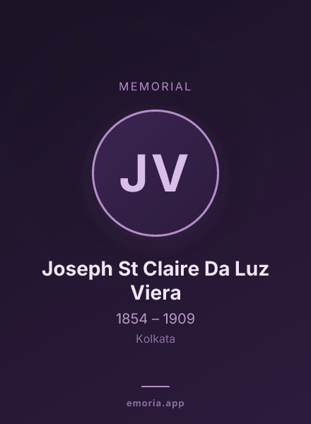 Memorial portrait of Joseph St Claire Da Luz Viera