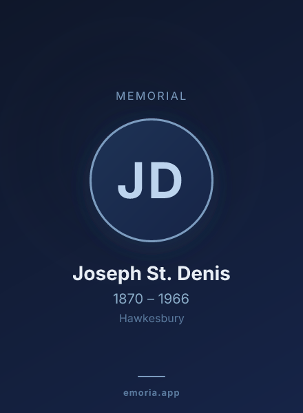 Memorial portrait of Joseph St. Denis
