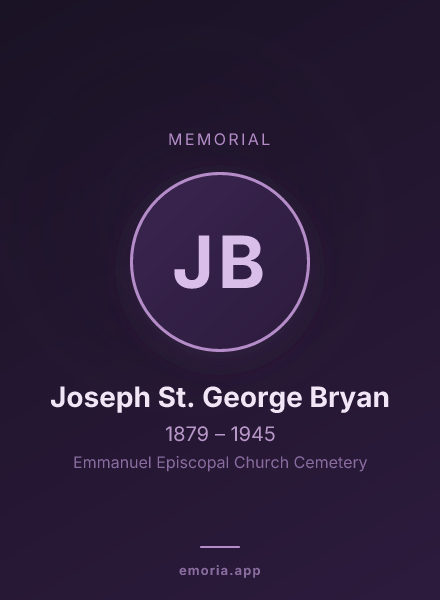 Memorial portrait of Joseph St. George Bryan