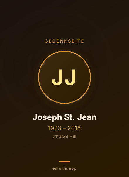 Gedenkportrait von Joseph St. Jean