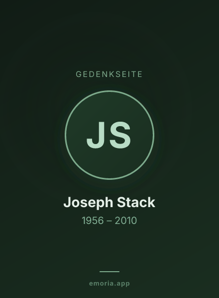 Gedenkportrait von Joseph Stack