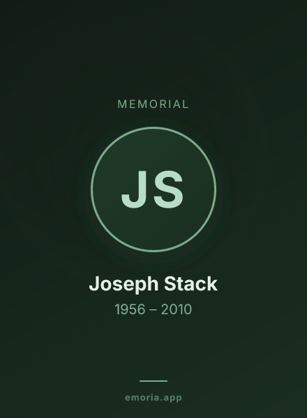 Memorial portrait of Joseph Stack