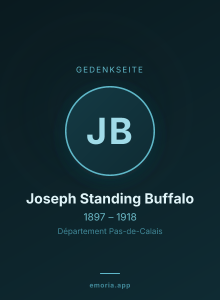 Gedenkportrait von Joseph Standing Buffalo