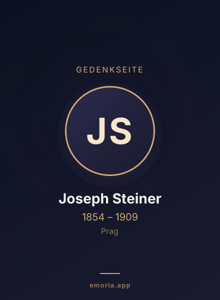 Gedenkportrait von Joseph Steiner