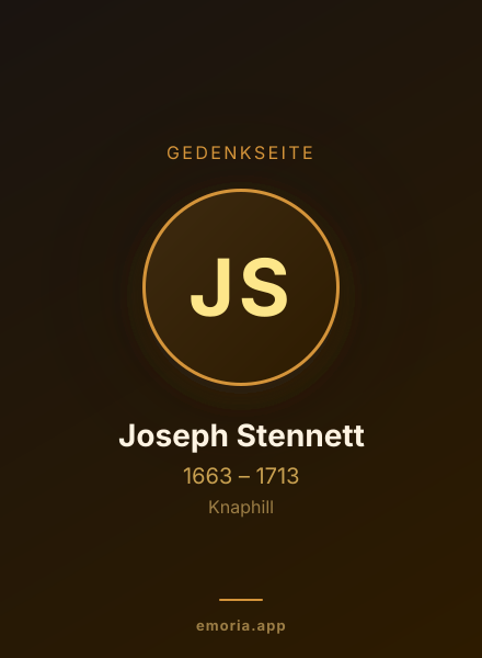 Gedenkportrait von Joseph Stennett
