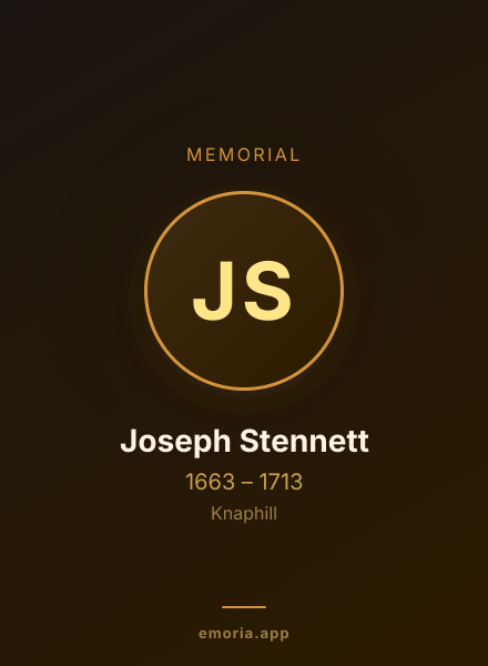 Memorial portrait of Joseph Stennett