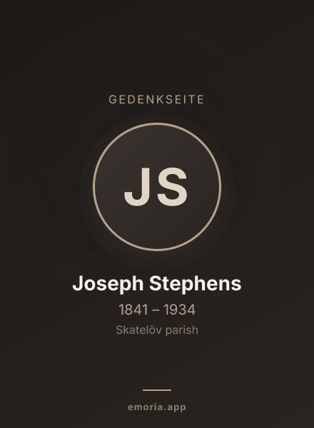 Gedenkportrait von Joseph Stephens