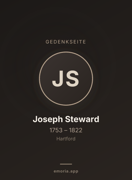 Gedenkportrait von Joseph Steward