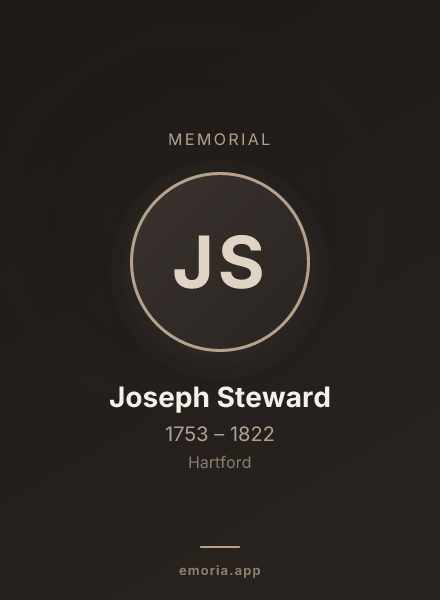 Memorial portrait of Joseph Steward
