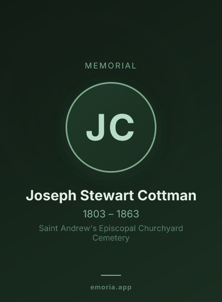 Memorial portrait of Joseph Stewart Cottman