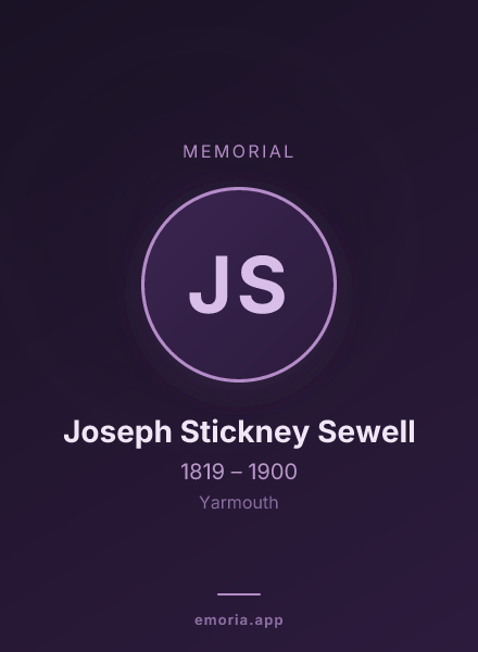 Memorial portrait of Joseph Stickney Sewell