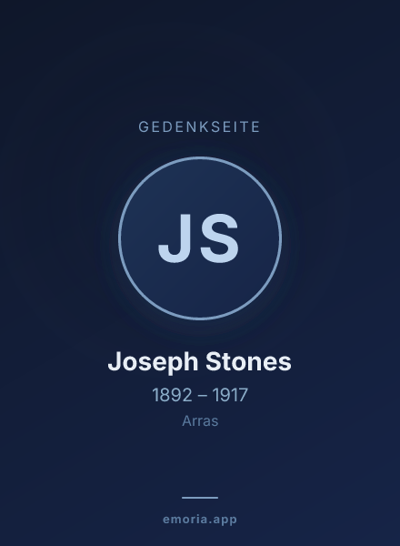 Gedenkportrait von Joseph Stones