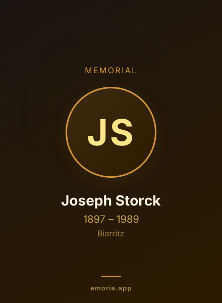 Memorial portrait of Joseph Storck