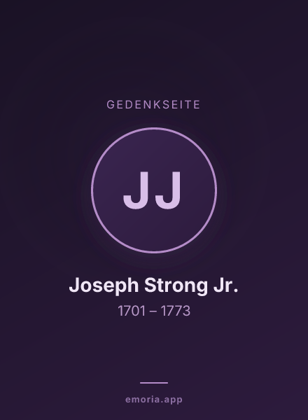 Gedenkportrait von Joseph Strong Jr.