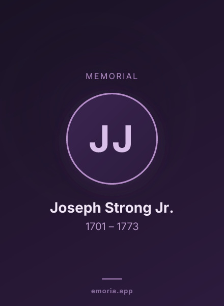 Memorial portrait of Joseph Strong Jr.